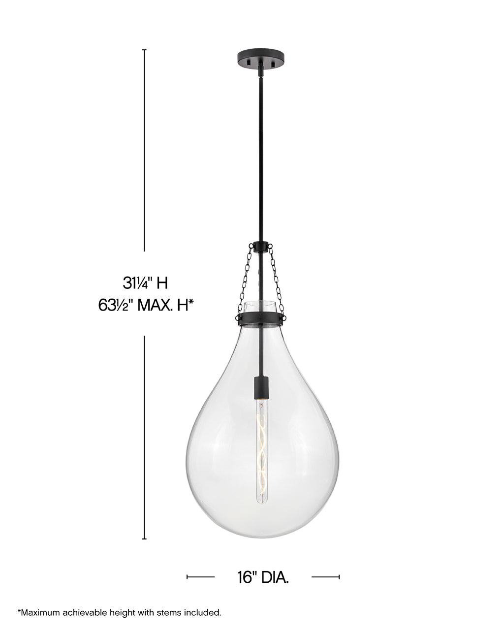 Eloise Large Pendant 46054BK