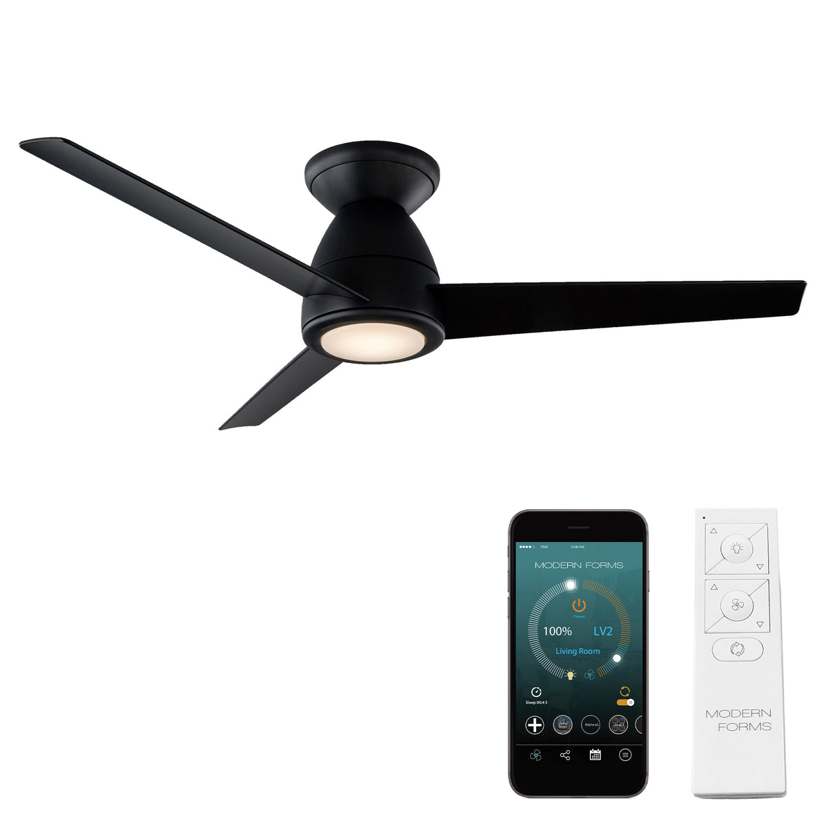 Tip Top 3-Blade 44" Flush Mount Ceiling Fan