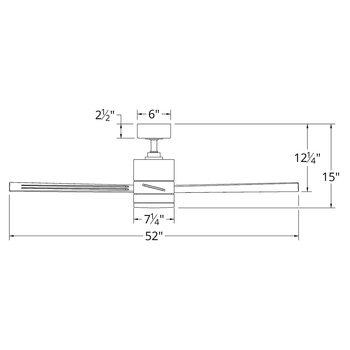 Axis 3-Blade 52" Ceiling Fan