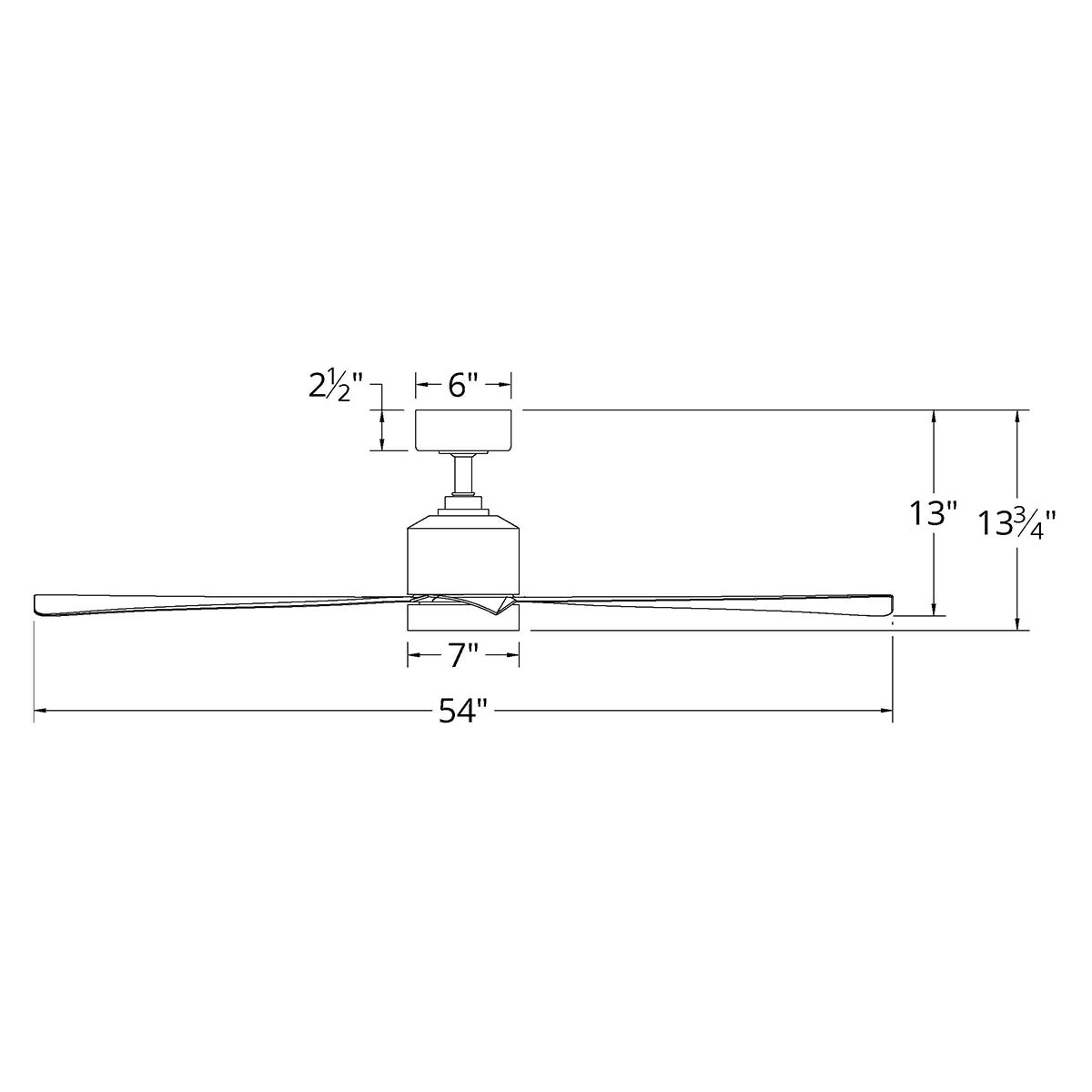 Lotus 3-Blade 54" Ceiling Fan