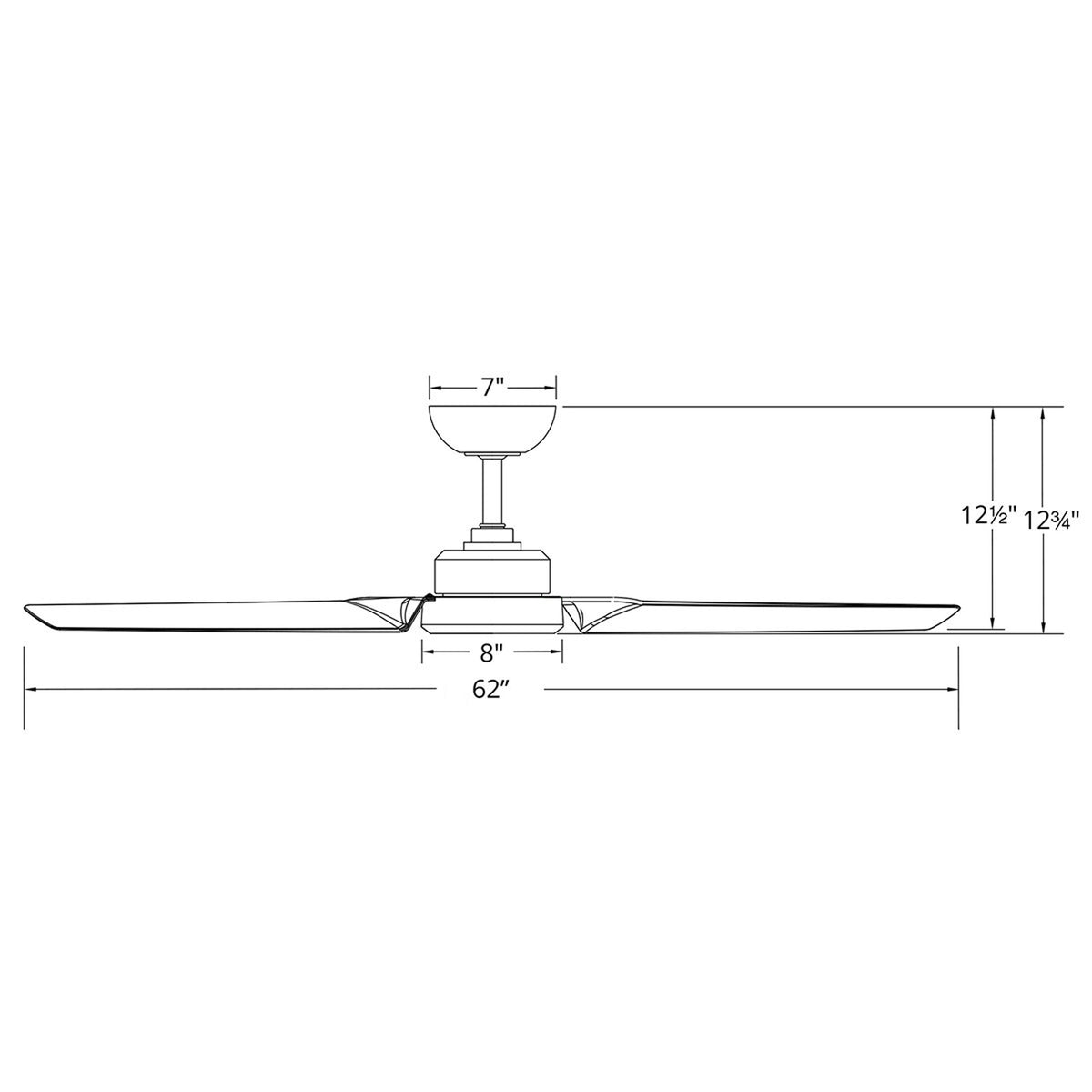 Roboto 3-Blade 62" Ceiling Fan